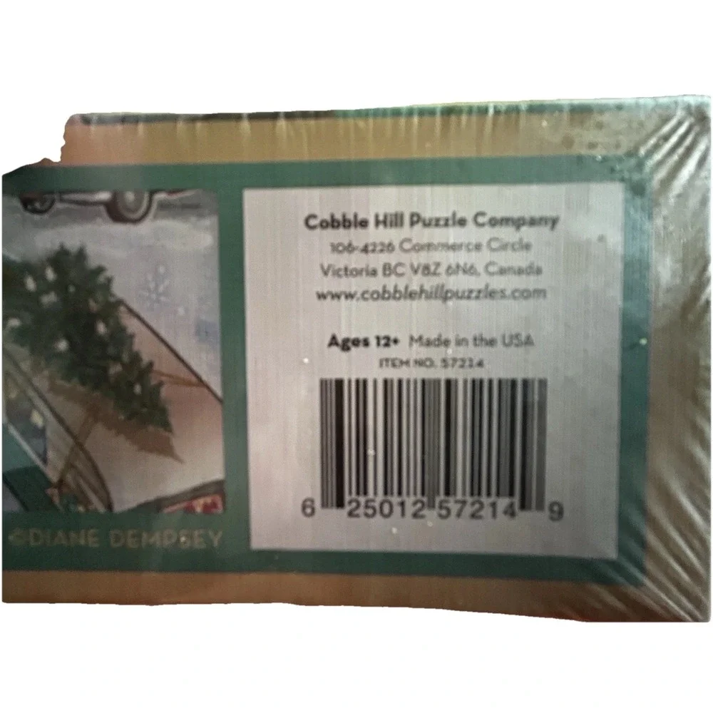 Cobble Hill Christmas Campers Puzzle 1000 Pieces Made in USA New Sealed
